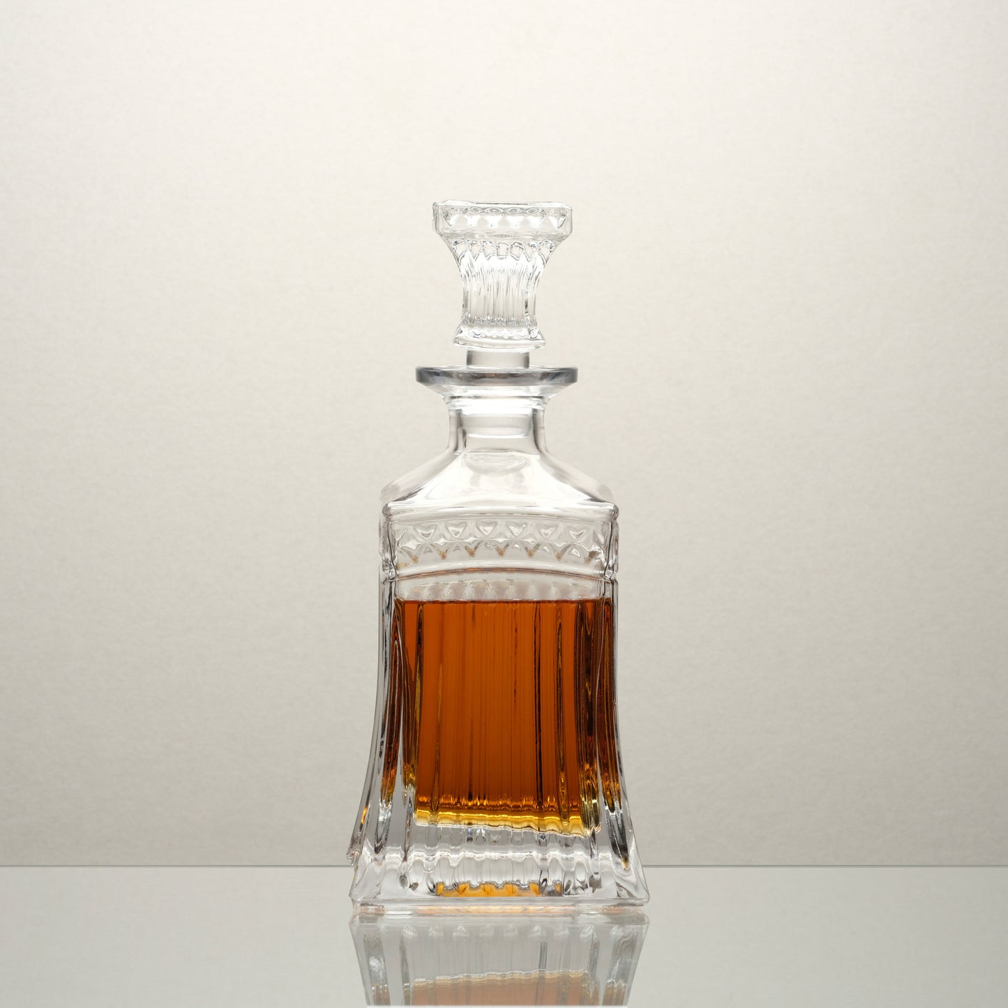 M&B Temple Crystal Whisky Decanter + 4 Whisky Glasses