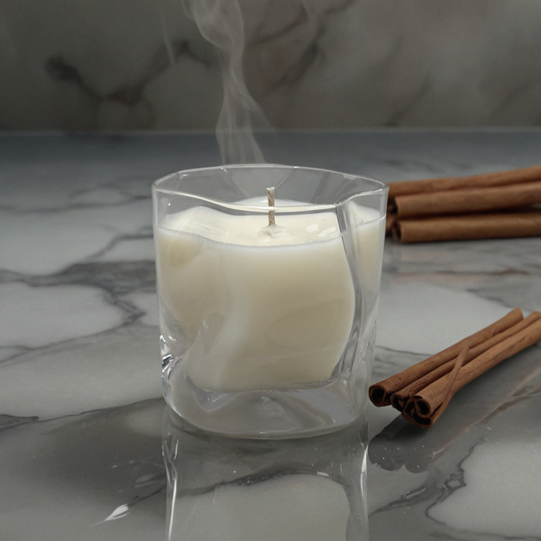 Aged Whisky Wave Glass Candle 400g